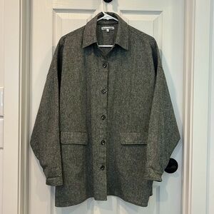 Reformation Textured Shirt Jacket